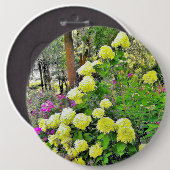 Badge Rond 15,2 Cm Chartreuse Vert Limelight Hydrangea Garden (Devant & derrière)