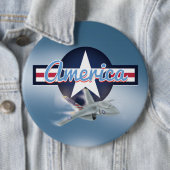 Badge Rond 15,2 Cm Chasseur à réaction américain (En situation)