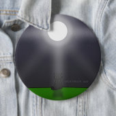 BADGE ROND 15,2 CM CHAT DE LUNE (En situation)
