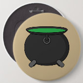 Badge Rond 15,2 Cm Chaudron de sorcière (Devant & derrière)