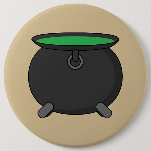 Badge Rond 15,2 Cm Chaudron de sorcière (Devant)