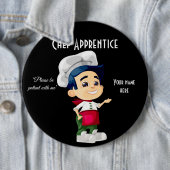 Badge Rond 15,2 Cm Chef Apprentice 2, Bouton rond (En situation)