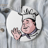 BADGE ROND 15,2 CM CHEF GOURMET (En situation)