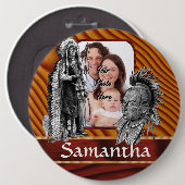 Badge Rond 15,2 Cm Chefs amérindiens (Devant & derrière)