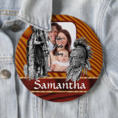 Badge Rond 15,2 Cm Chefs amérindiens (En situation)