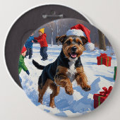 Badge Rond 15,2 Cm Chesapeake Bay Retriever Neige avec Casquette de N (Devant & derrière)