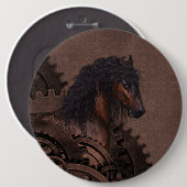 Badge Rond 15,2 Cm Cheval de vapeur (Devant & derrière)