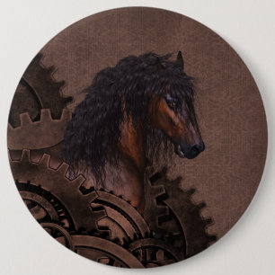 Badge Rond 15,2 Cm Cheval de vapeur