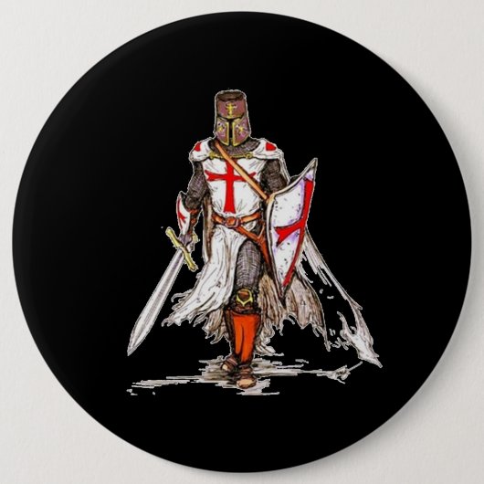 Badge Rond 15,2 Cm Chevalier modèle (Devant)