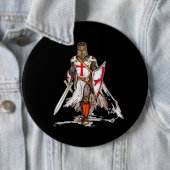 Badge Rond 15,2 Cm Chevalier modèle (En situation)
