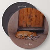 Badge Rond 15,2 Cm Chien au repos (Devant & derrière)