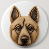 Badge Rond 15,2 Cm Chien belge Malinoi 3D inspiré (Devant)