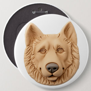 Badge Rond 15,2 Cm Chien berger belge 3D inspiré
