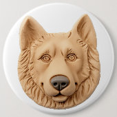 Badge Rond 15,2 Cm Chien berger belge 3D inspiré (Devant)