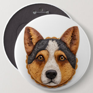 Badge Rond 15,2 Cm Chien de berger australien 3D Inspiré