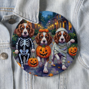 Badge Rond 15,2 Cm Chiens Springer Spaniel en costumes d'Halloween