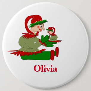 Badge Rond 15,2 Cm Chiffres de jeu en bois amusants, Enfants personna