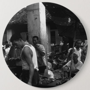 Badge Rond 15,2 Cm Chine vintage change le marché 1970