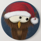 Badge Rond 15,2 Cm Chouette mignonne et festive (Devant)