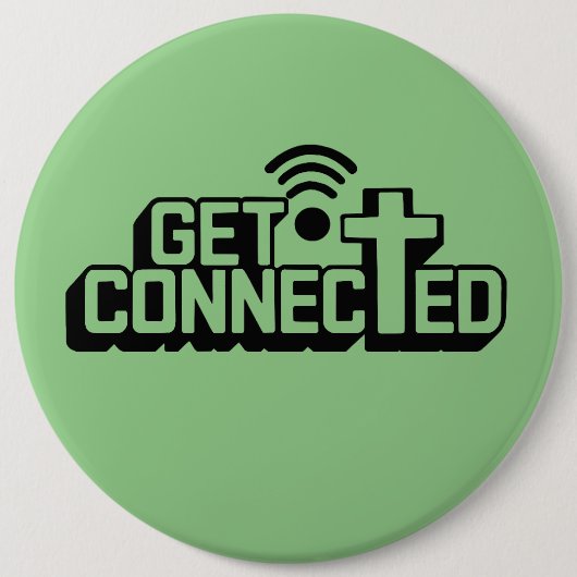 Badge Rond 15,2 Cm Christian Get Connected (Devant)