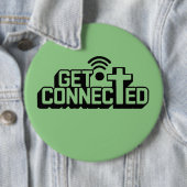 Badge Rond 15,2 Cm Christian Get Connected (En situation)