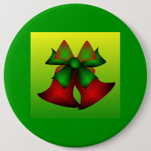 Badge Rond 15,2 Cm Christmas Bells I