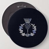 Badge Rond 15,2 Cm Chrome comme sur le chardon d'écossais (Devant & derrière)