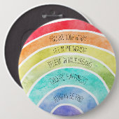 Badge Rond 15,2 Cm Citations Inspirational Rainbow personnalisées (Devant & derrière)
