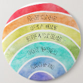 Badge Rond 15,2 Cm Citations Inspirational Rainbow personnalisées (Devant)
