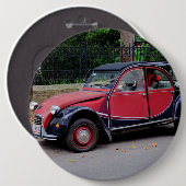 Badge Rond 15,2 Cm Citroen 2 CV Charleston (Devant & derrière)