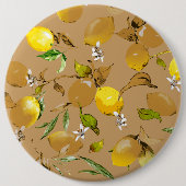 Badge Rond 15,2 Cm Citrons à l'aquarelle 33 (Devant)