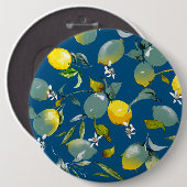 Badge Rond 15,2 Cm citrons aquarelle 28 (Devant & derrière)