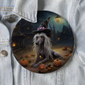 Badge Rond 15,2 Cm Citrouilles chinois arrêtés Halloween effrayant (En situation)