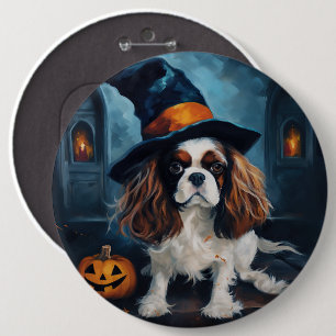 Badge Rond 15,2 Cm Citrouilles Halloween Épouvantables Cavalier King