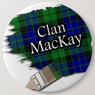 Badge Rond 15,2 Cm Clan MacKay Pinceau Tartan