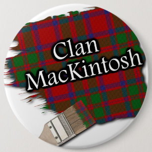 Badge Rond 15,2 Cm Clan MacKintosh Tartan Paint Brush