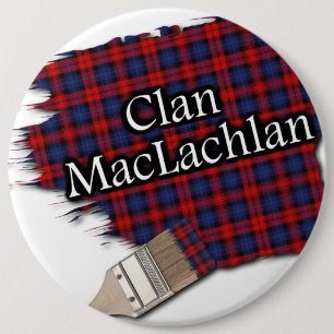 Badge Rond 15,2 Cm Clan MacLachlan Tartan Peinture pinceau