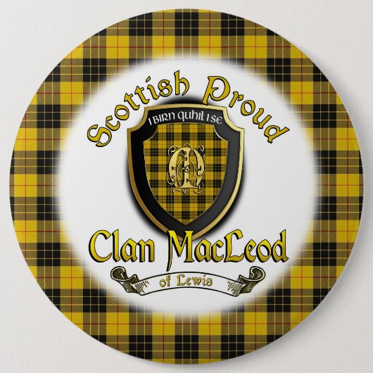 Badge Rond 15,2 Cm Clan MacLeod de bouton fier écossais de Lewis (Devant)