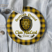 Badge Rond 15,2 Cm Clan MacLeod de bouton fier écossais de Lewis (En situation)