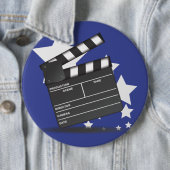 Badge Rond 15,2 Cm Clapet de cinéma (En situation)