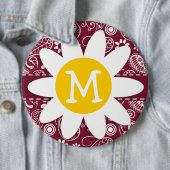 Badge Rond 15,2 Cm Claret Paisley; Floral; Maisy (En situation)