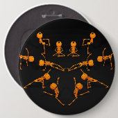 Badge Rond 15,2 Cm Classe de Yoga d'Halloween (Devant & derrière)