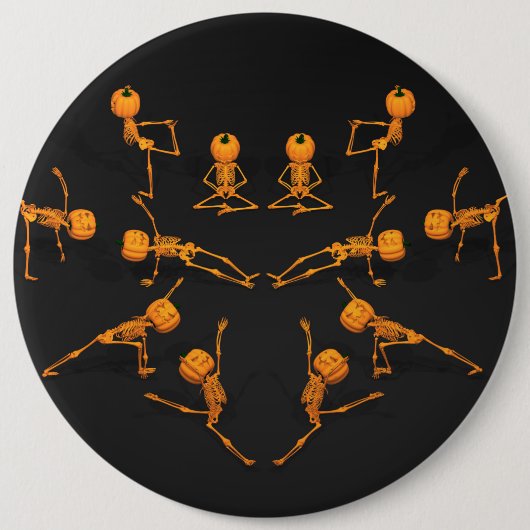 Badge Rond 15,2 Cm Classe de Yoga d'Halloween (Devant)