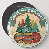 Badge Rond 15,2 Cm Classic Christmas Cheer (Devant & derrière)