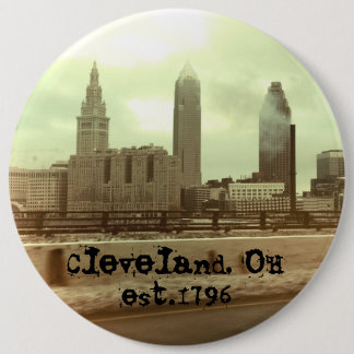 Badge Rond 15,2 Cm "Cleveland, OH -" GRAND bouton set.1796