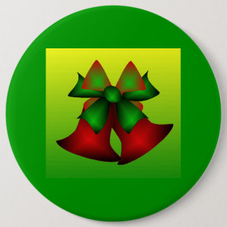 Badge Rond 15,2 Cm Cloches de Noël I