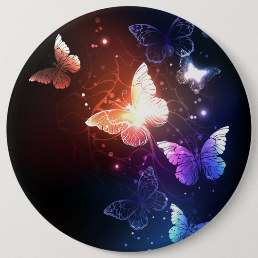 Badge Rond 15,2 Cm Clowing Night Butterflies (Devant)
