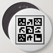 Badge Rond 15,2 Cm code qr (Devant & derrière)
