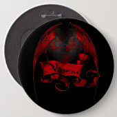 Badge Rond 15,2 Cm Coeur de vampire (Devant & derrière)