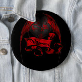 Badge Rond 15,2 Cm Coeur de vampire (En situation)